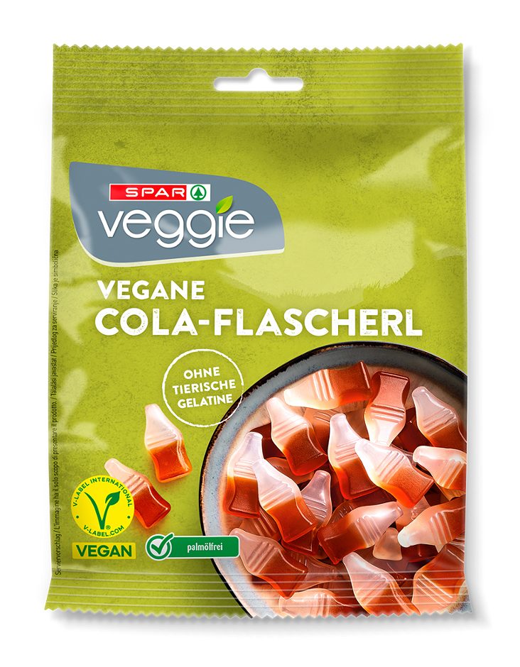 SPAR Veggie vegane Cola-Flascherl 200 G